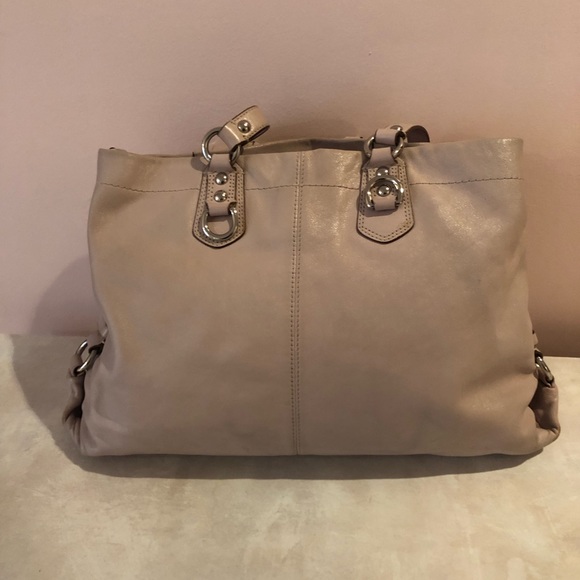 Coach Pale Pink/Tan leather bag - Picture 3 of 13